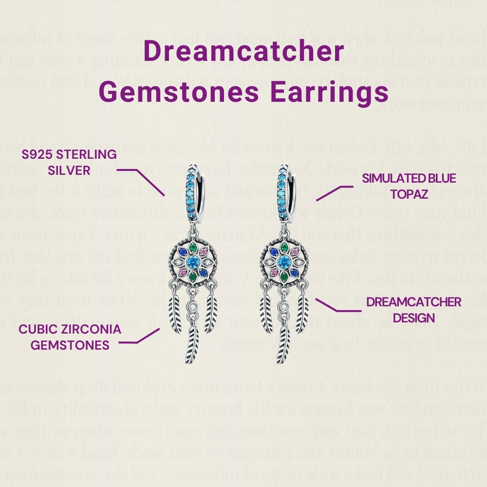 Sterling Silver Dreamcatcher Earrings