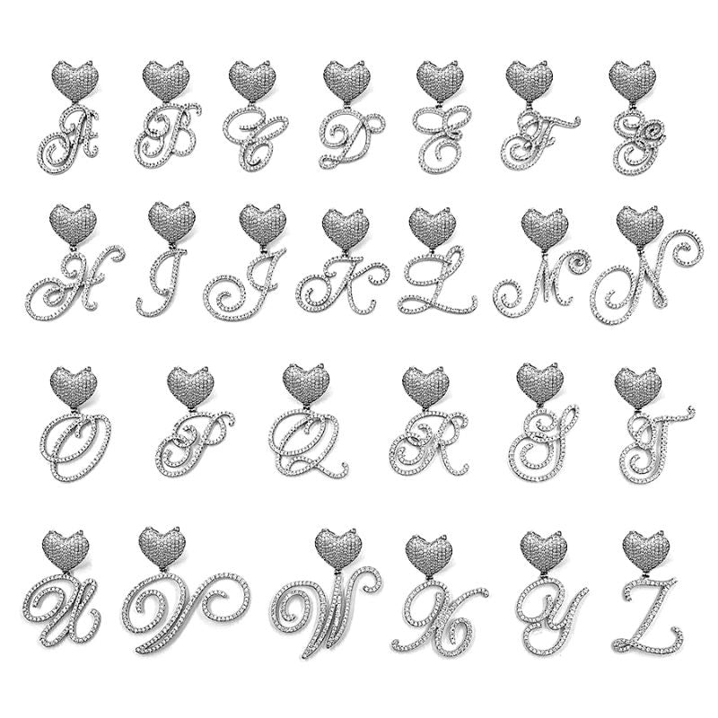 Personalized Letter Heart Pendant Necklace