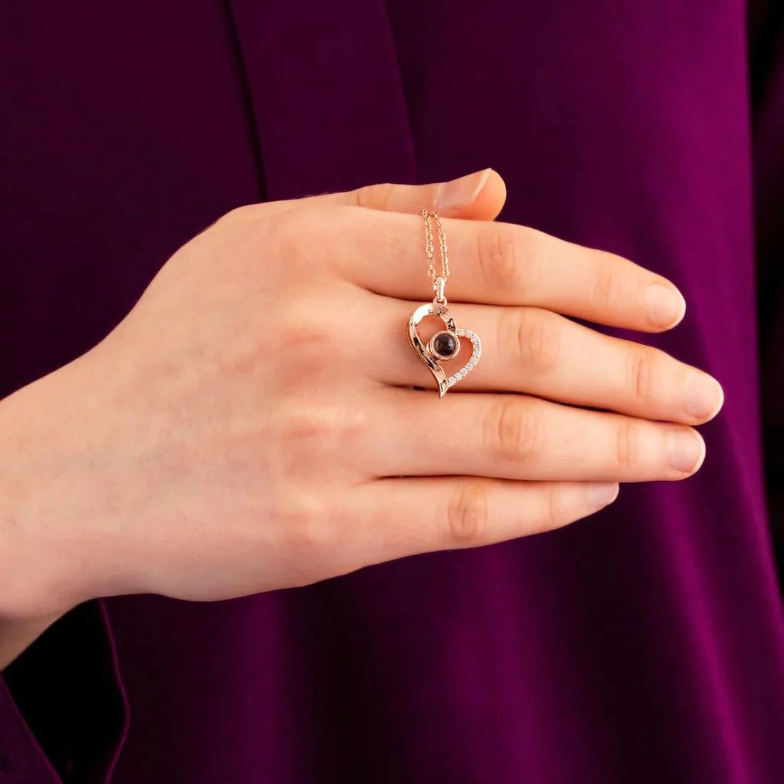 “I Love You in 100 Languages” Necklace with Eternal Rose Box