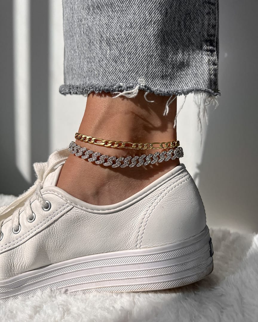 Regal Crystal Anklet