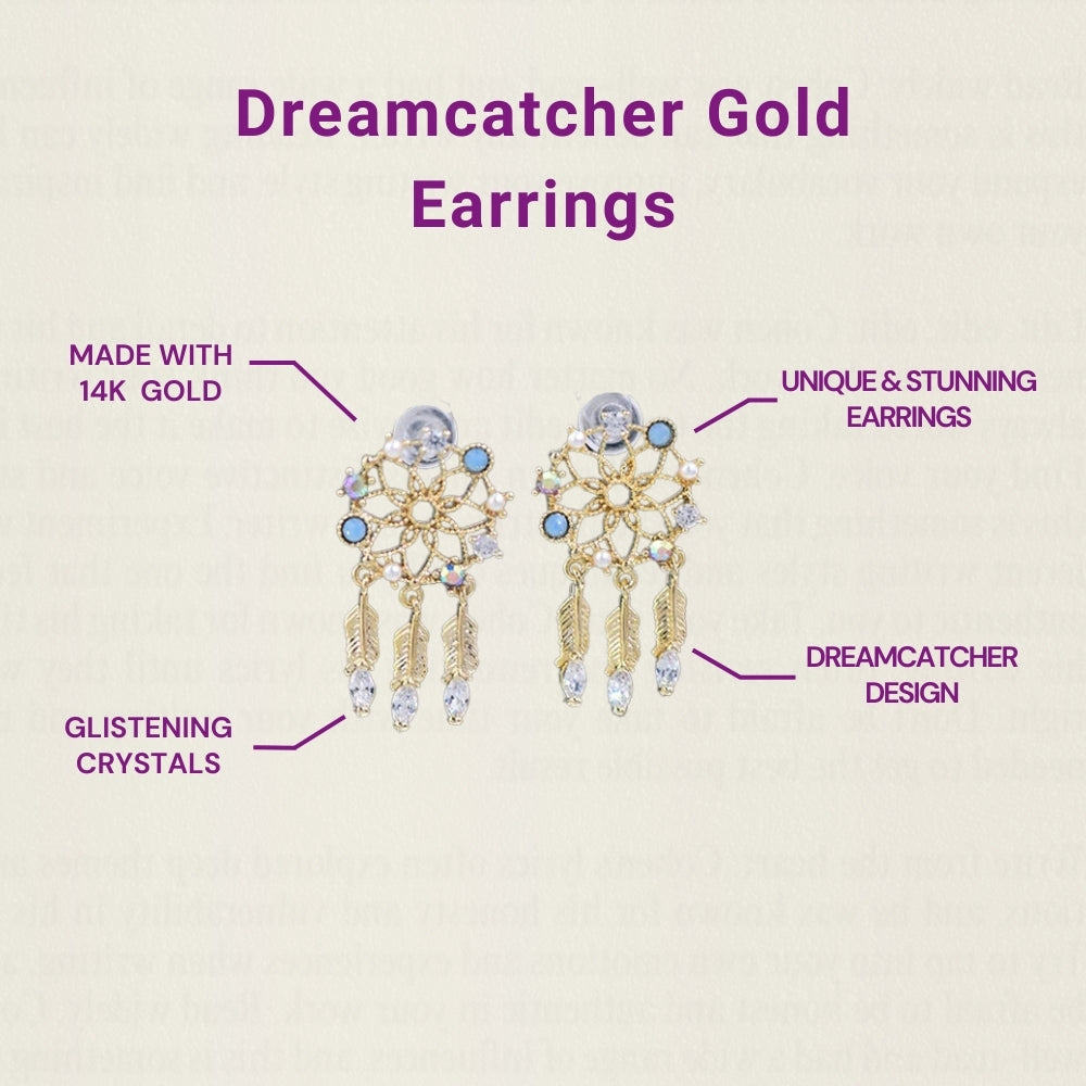 Golden Dreamcatcher Luxe Earrings