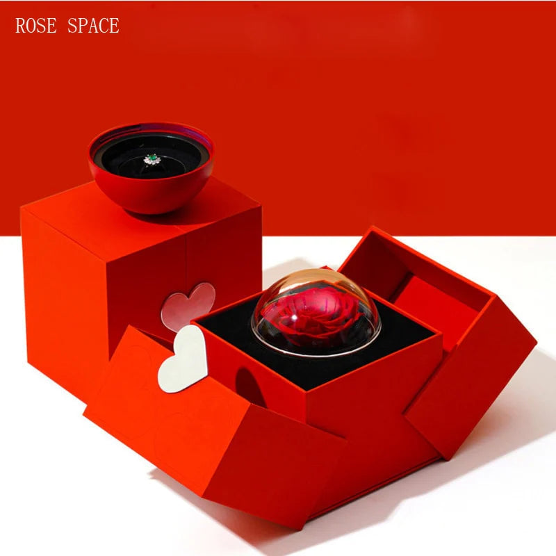 “I Love You in 100 Languages” Necklace with Eternal Rose Box