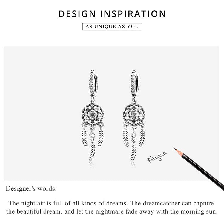 Sterling Silver Dreamcatcher Earrings