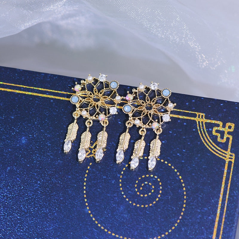 Golden Dreamcatcher Luxe Earrings