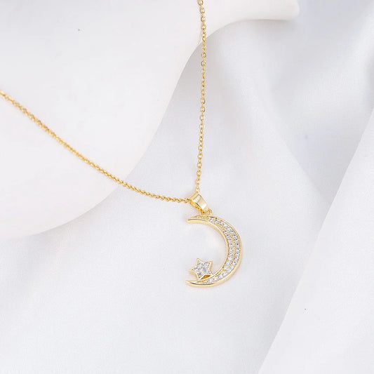 Crescent Moon Charm Necklace