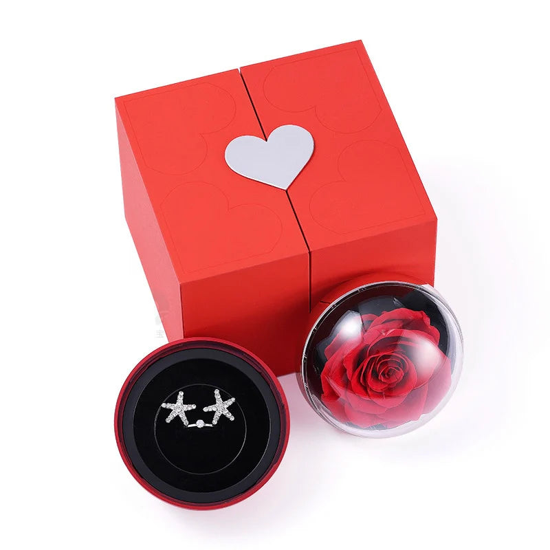 “I Love You in 100 Languages” Necklace with Eternal Rose Box