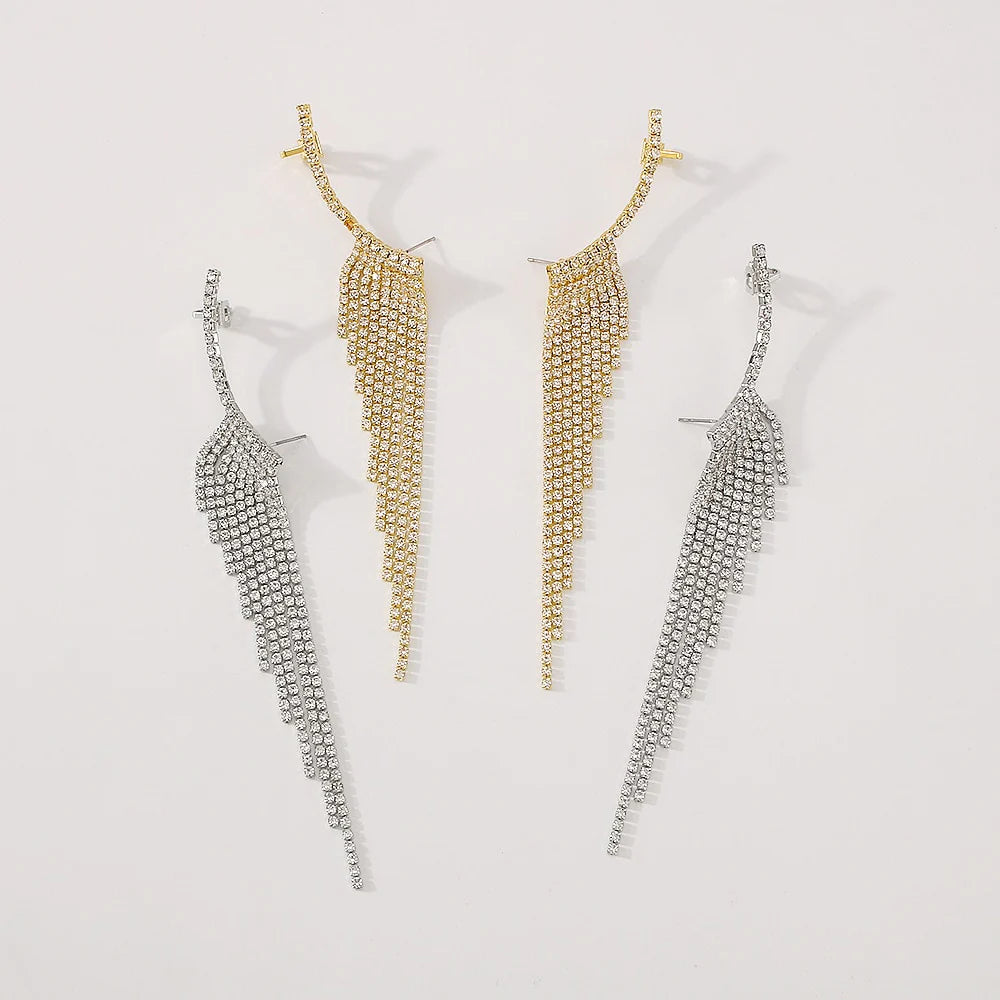 Celestial Cascade Rhinestone Earrings