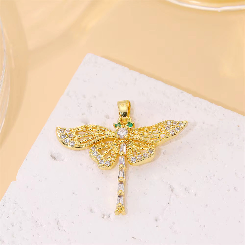 Golden Butterfly Brilliance Pendant Necklace