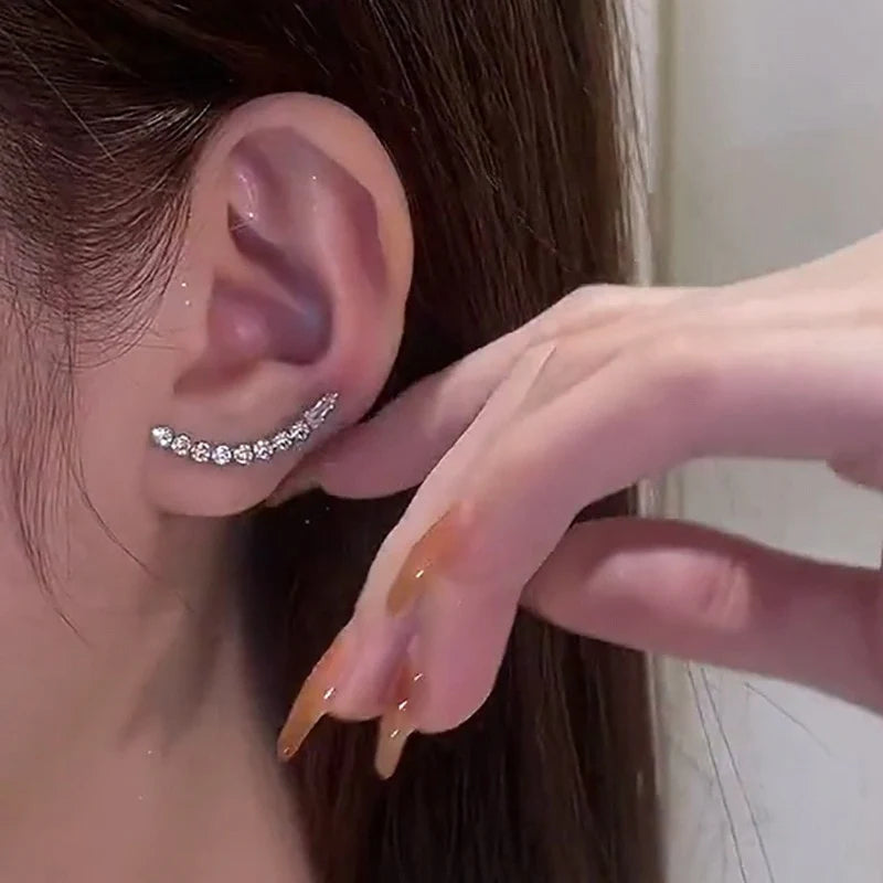 Dazzling Cascade Rhinestone Earrings