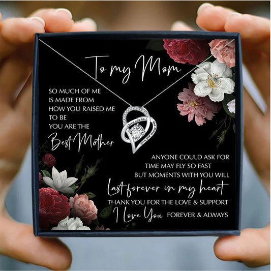 "To My Mom" Heart Pendant Necklace Gift Set