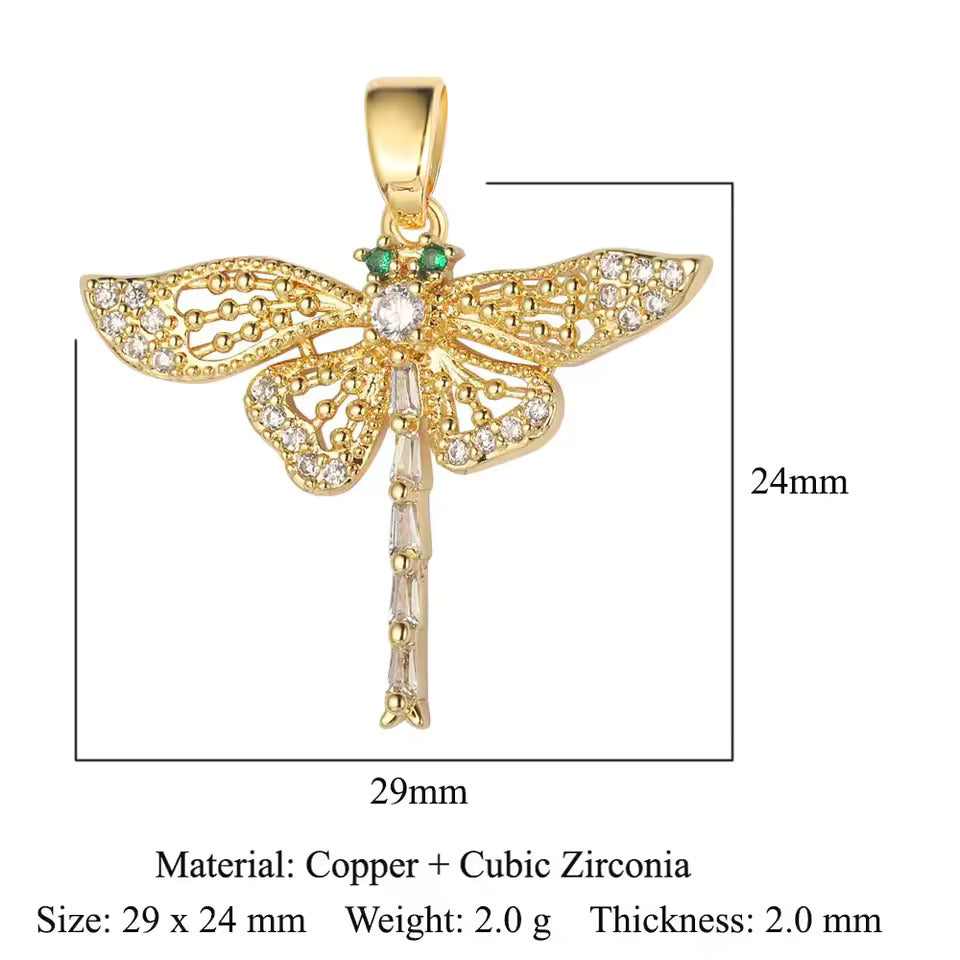 Golden Butterfly Brilliance Pendant Necklace