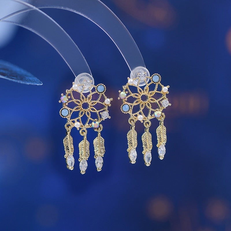 Golden Dreamcatcher Luxe Earrings