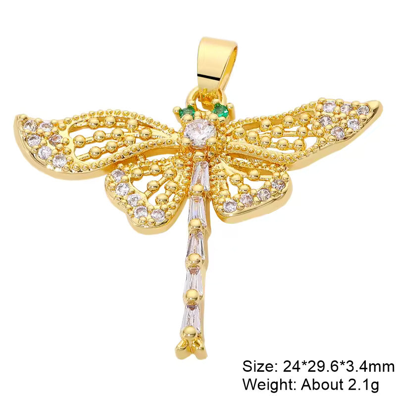 Golden Butterfly Brilliance Pendant Necklace