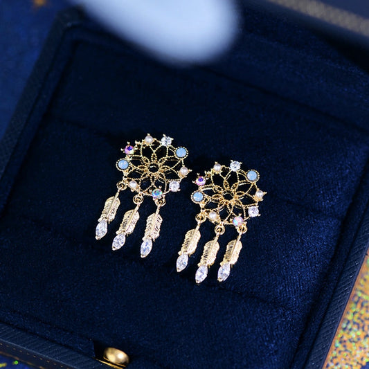 Golden Dreamcatcher Luxe Earrings