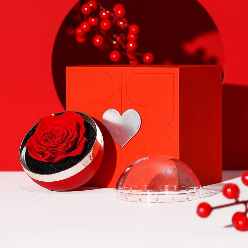 “I Love You in 100 Languages” Necklace with Eternal Rose Box