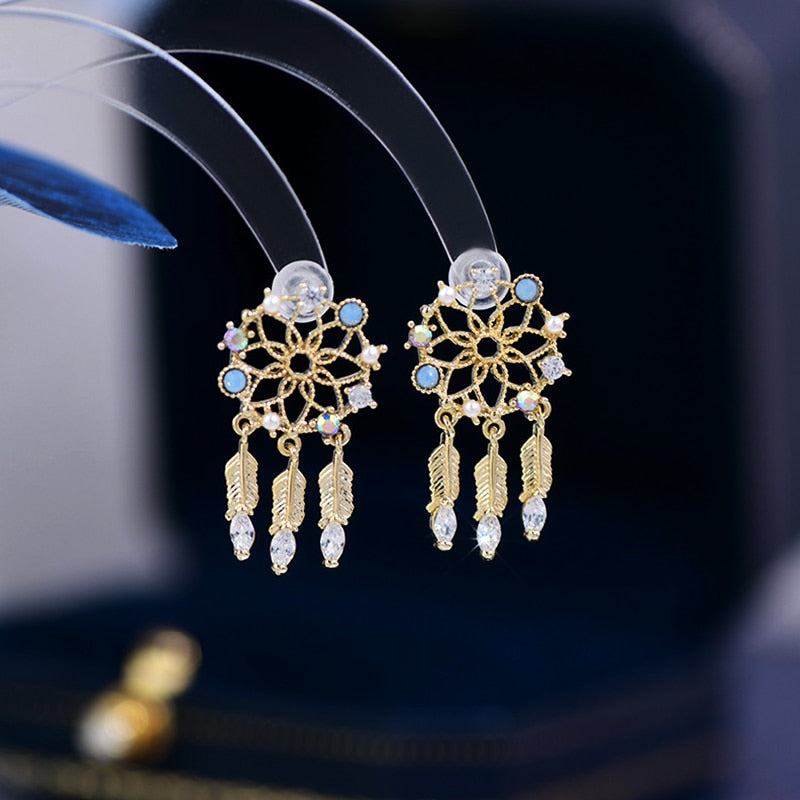 Golden Dreamcatcher Luxe Earrings
