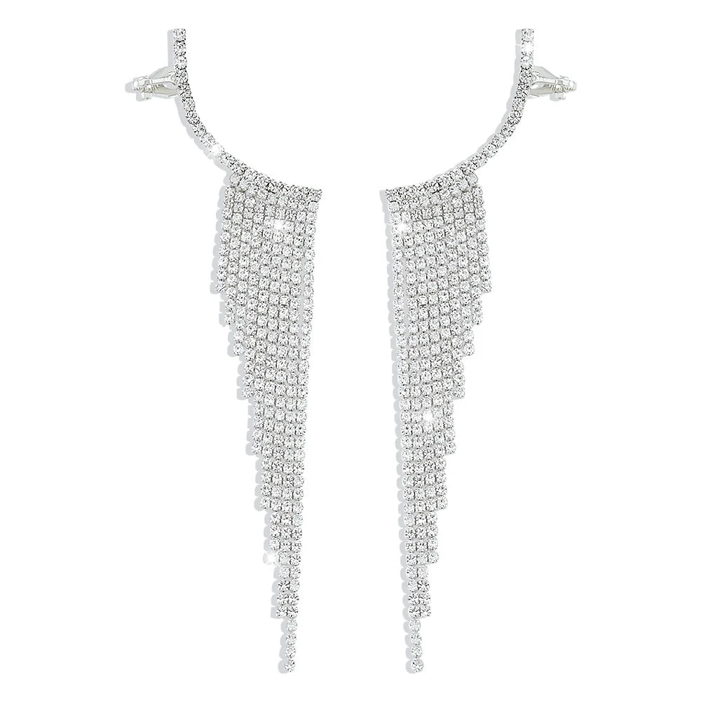 Celestial Cascade Rhinestone Earrings