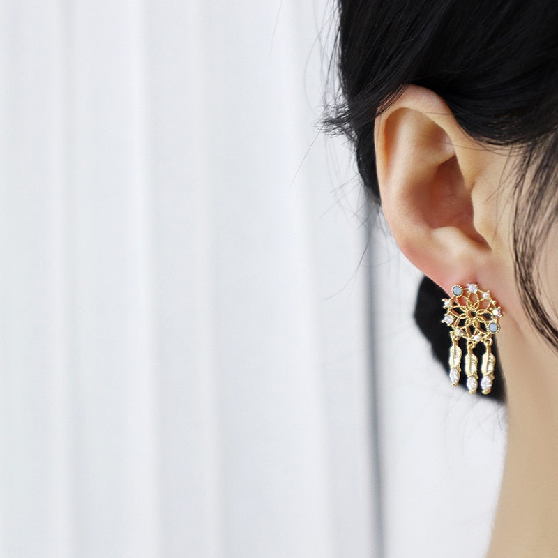 Golden Dreamcatcher Luxe Earrings