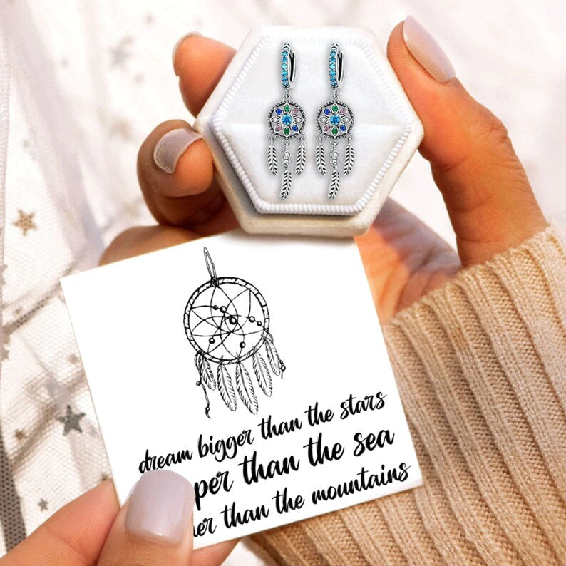 Sterling Silver Dreamcatcher Earrings