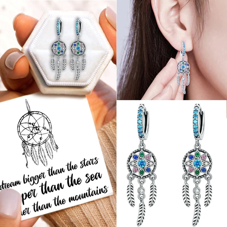 Sterling Silver Dreamcatcher Earrings