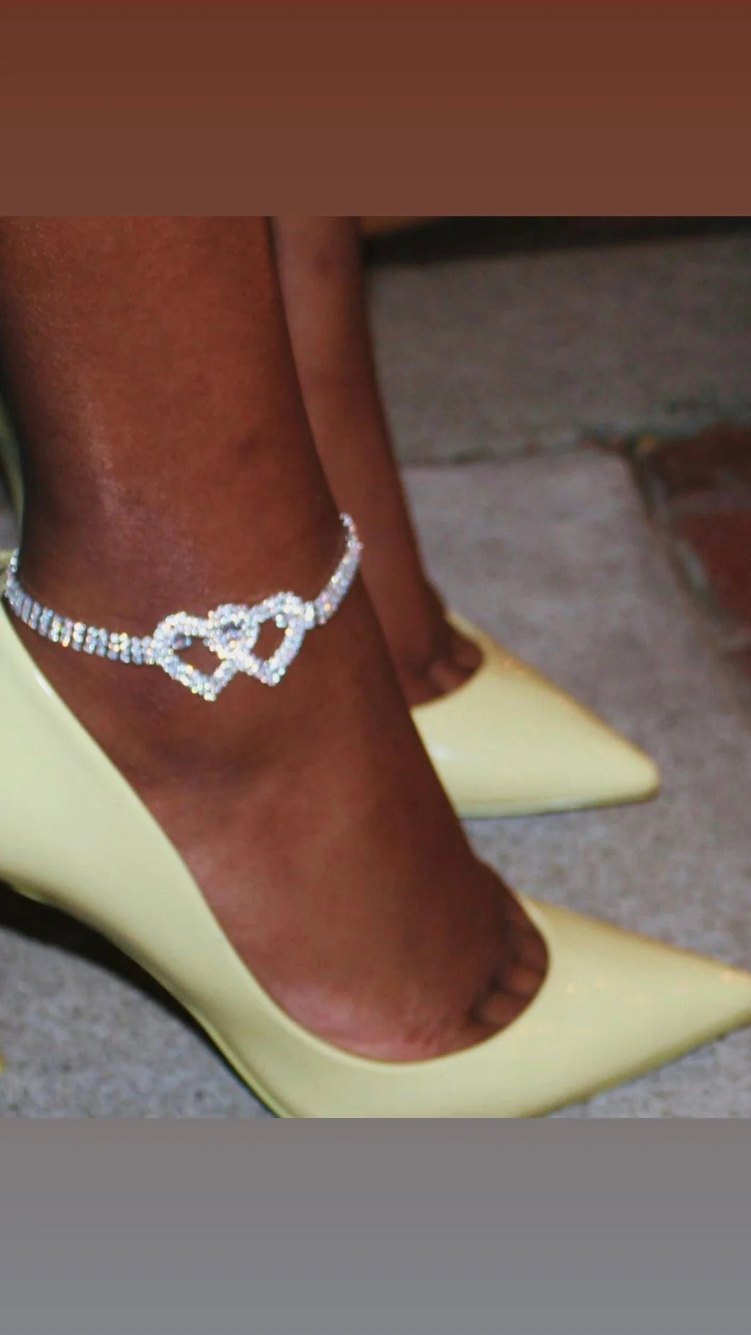 Radiant Heart Chain Anklet